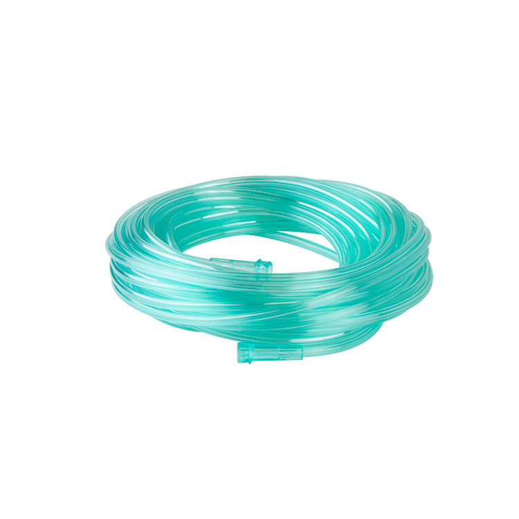Oxygen Supply 50' (15.2m) Crush Resistant Tubing (Green), Standard Connector, 15 Quantity per Case