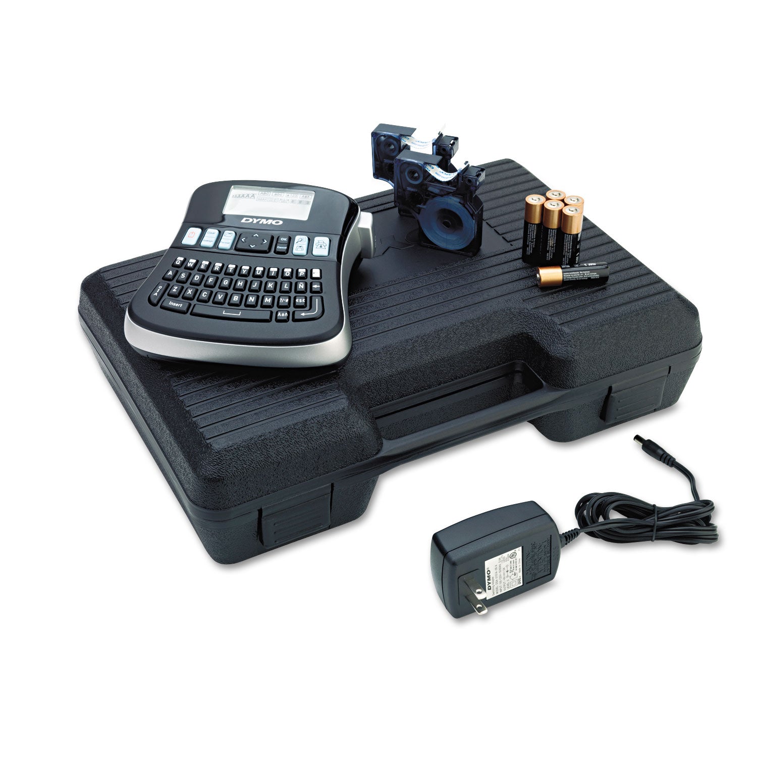 Thermal Transfer - 180 dpi - Label, Tape0.35" , 0.47" - Battery, Power Adapter - 6 Batteries Supported - AA - Battery Included - Black - PC - Print Preview, Auto Power Off, QWERTY, Manual Cutter
