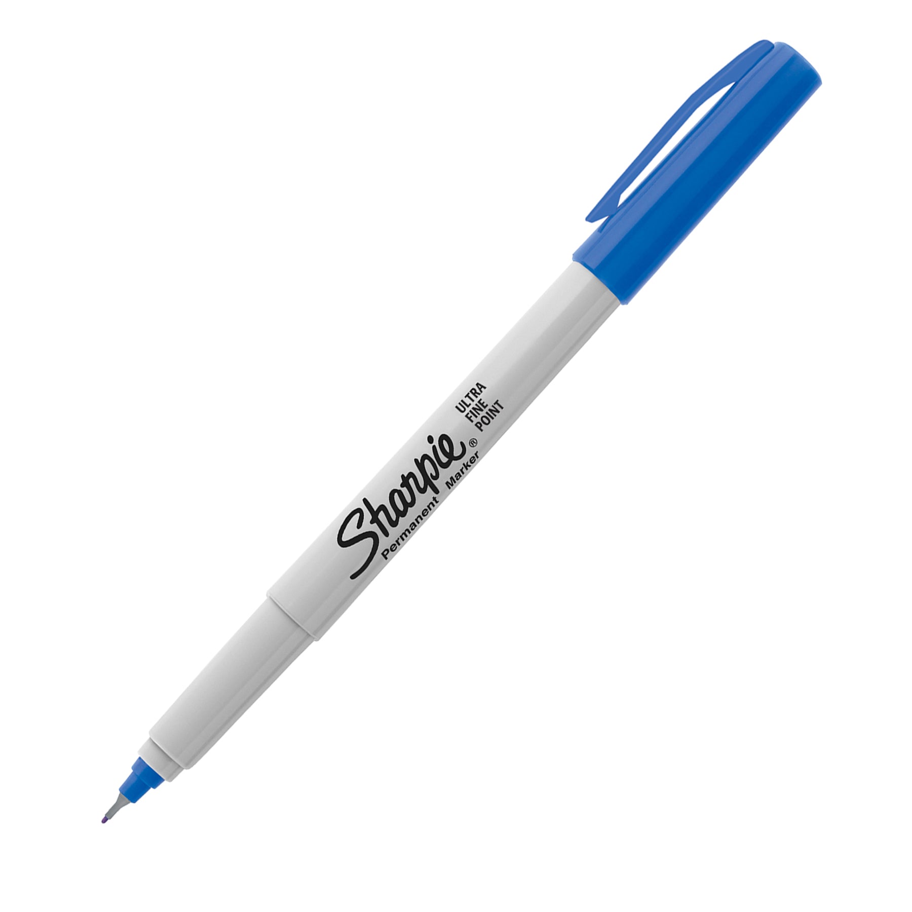 Ultra Fine Point Permanent Marker, Blue, Box of 12