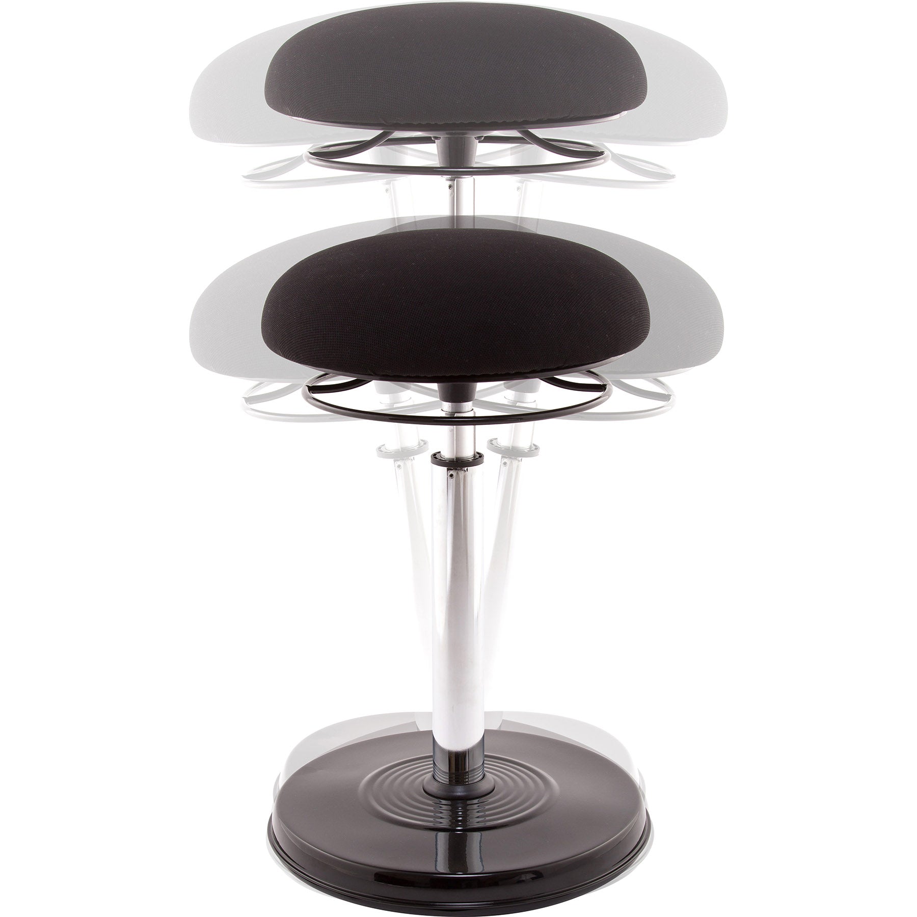 Office PLUS Sit-Stand Adjustable Chair 21.5-32", Black