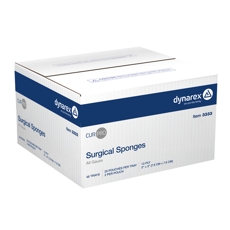 Surgical Gauze Sponge - Sterile 2's, 3" x 3" 12 Ply - 25 pcs per Box/25 Boxes per Case