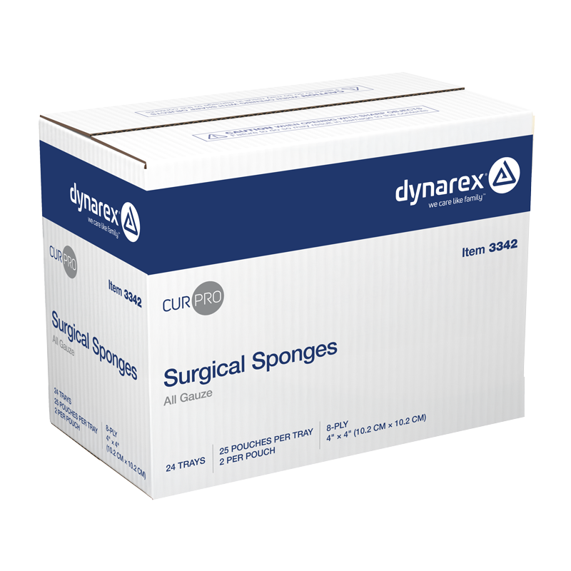 Surgical Gauze Sponge - Sterile 2's, 4" x 4" 8 Ply - 25 pcs per Box/24 Boxes per Case