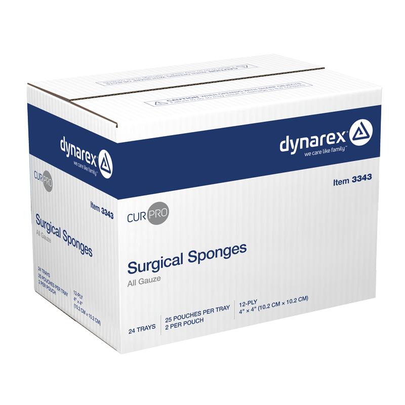 Surgical Gauze Sponge - Sterile 2's, 4" x 4" 12 Ply - 25 pcs per Box/24 Boxes per Case