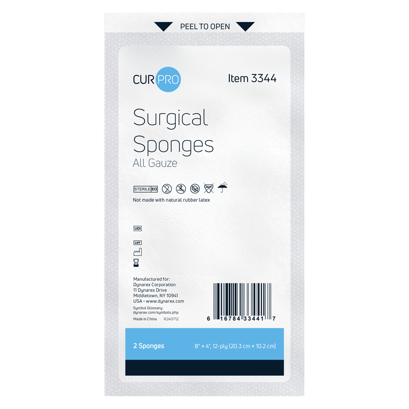 Surgical Gauze Sponge - Sterile 2's, 8" x 4" 12 Ply - 25 pcs per Box/20 Boxes per Case