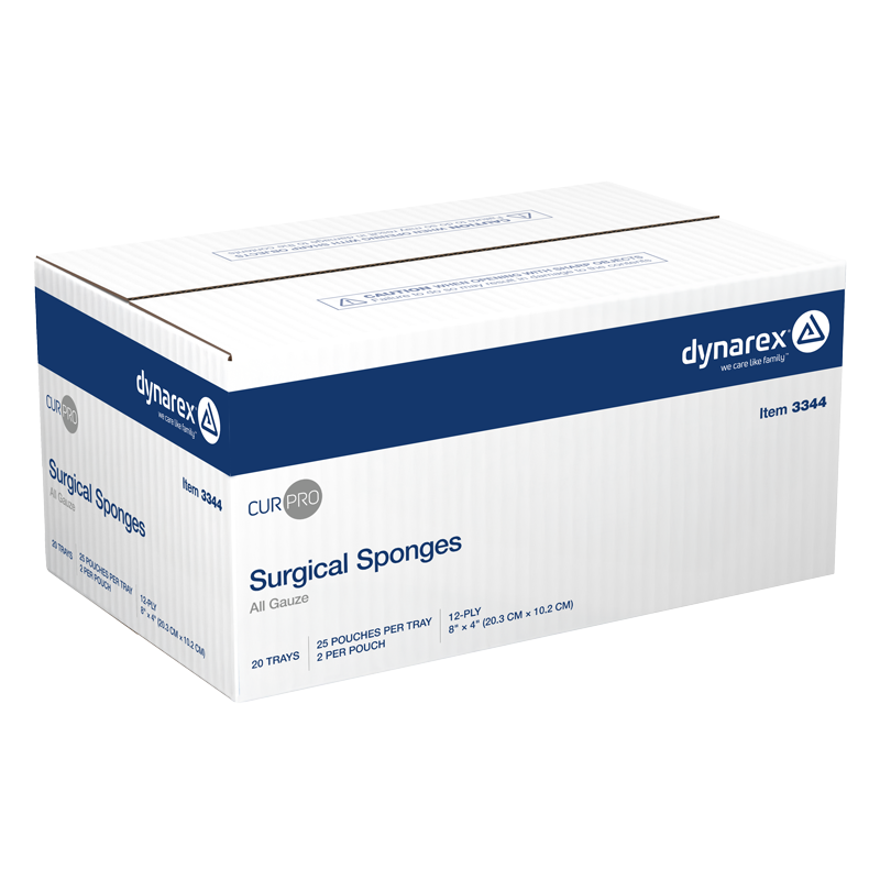 Surgical Gauze Sponge - Sterile 2's, 8" x 4" 12 Ply - 25 pcs per Box/20 Boxes per Case