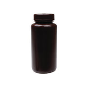 United Scientific® UniStore™ Amber Reagent Bottles, Wide Mouth, HDPE 500 mL, comes with 12