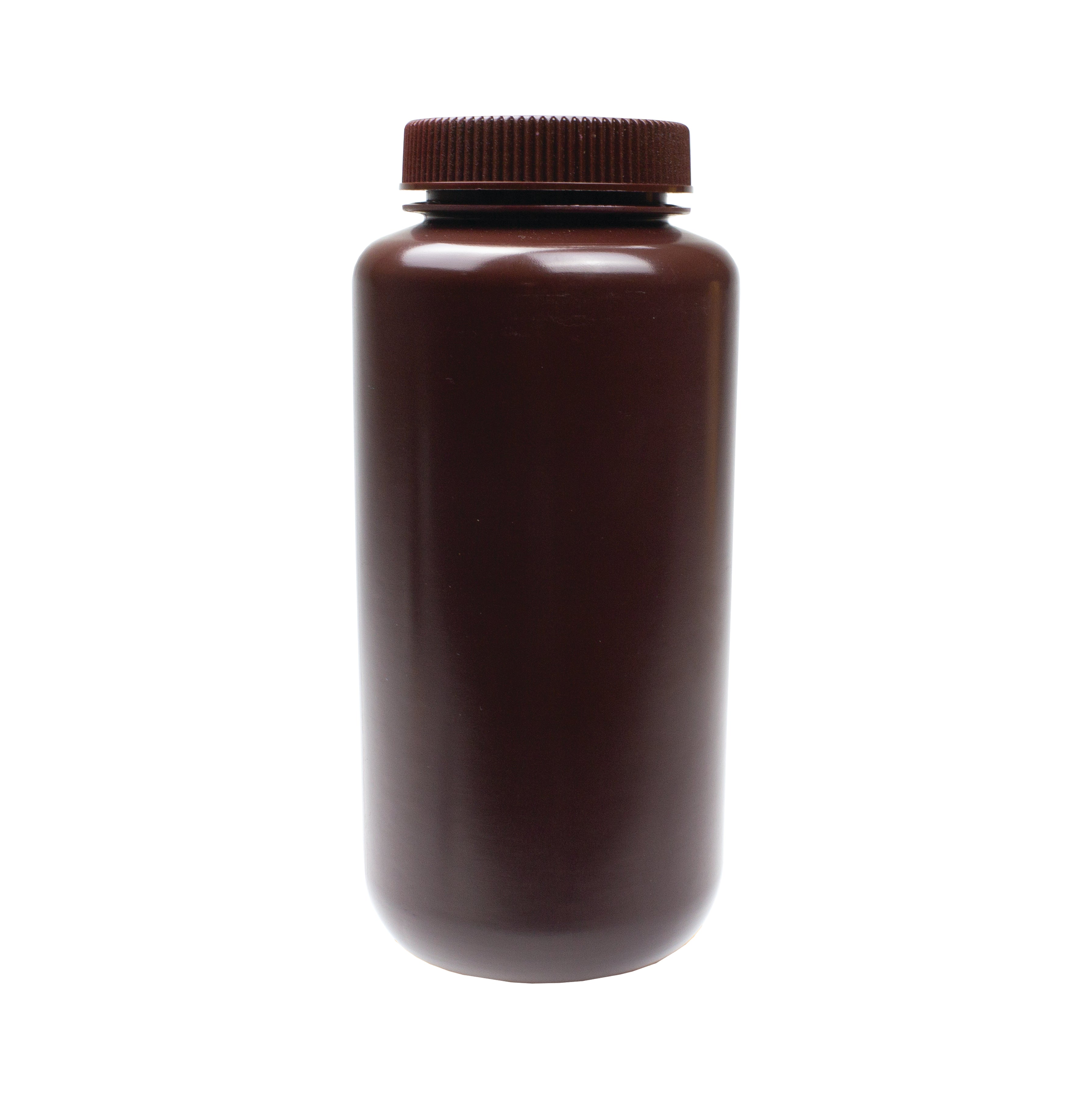 United Scientific® UniStore™ Amber Reagent Bottles, Wide Mouth, HDPE 1000 mL, comes with 6