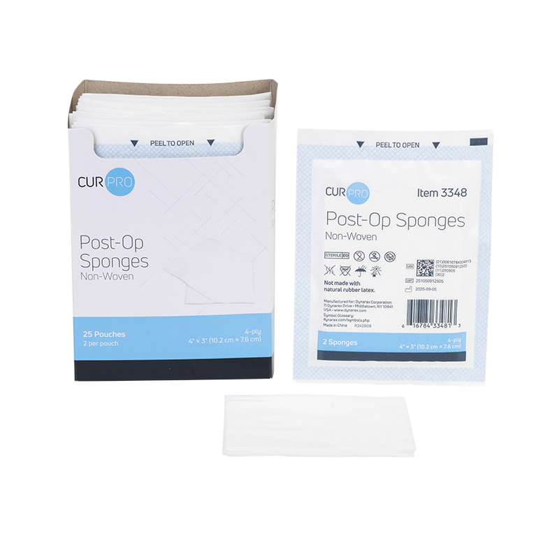 Post-op Sponge - Sterile 2's, 4" x 3" 4 Ply - 25 pcs per Box/24 Boxes per Case
