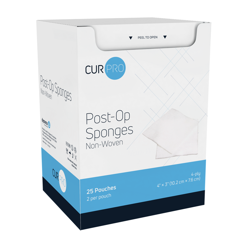Post-op Sponge - Sterile 2's, 4" x 4" 4 Ply - 25 pcs per Box/24 Boxes per Case