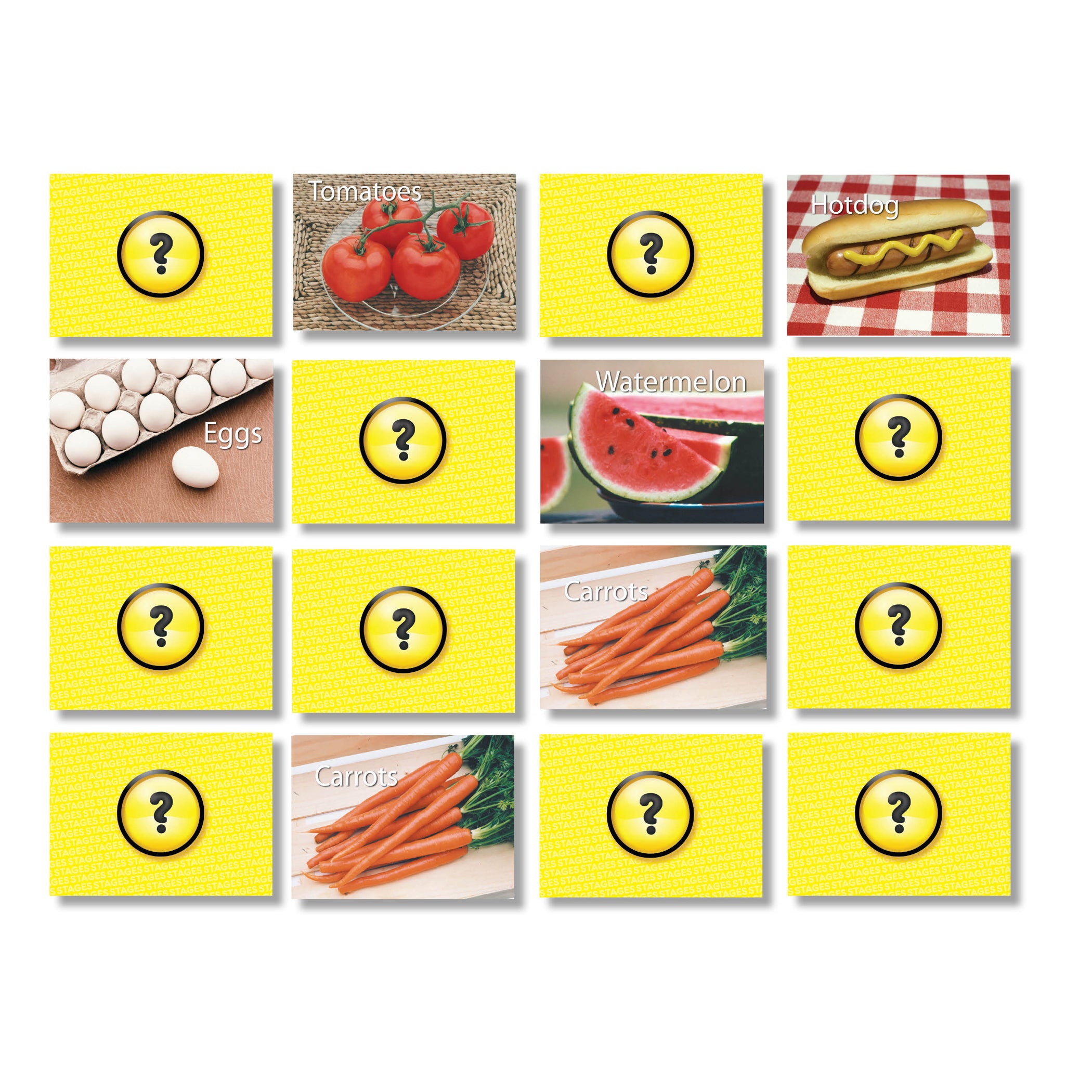 Photographic Memory Matching Game, Food