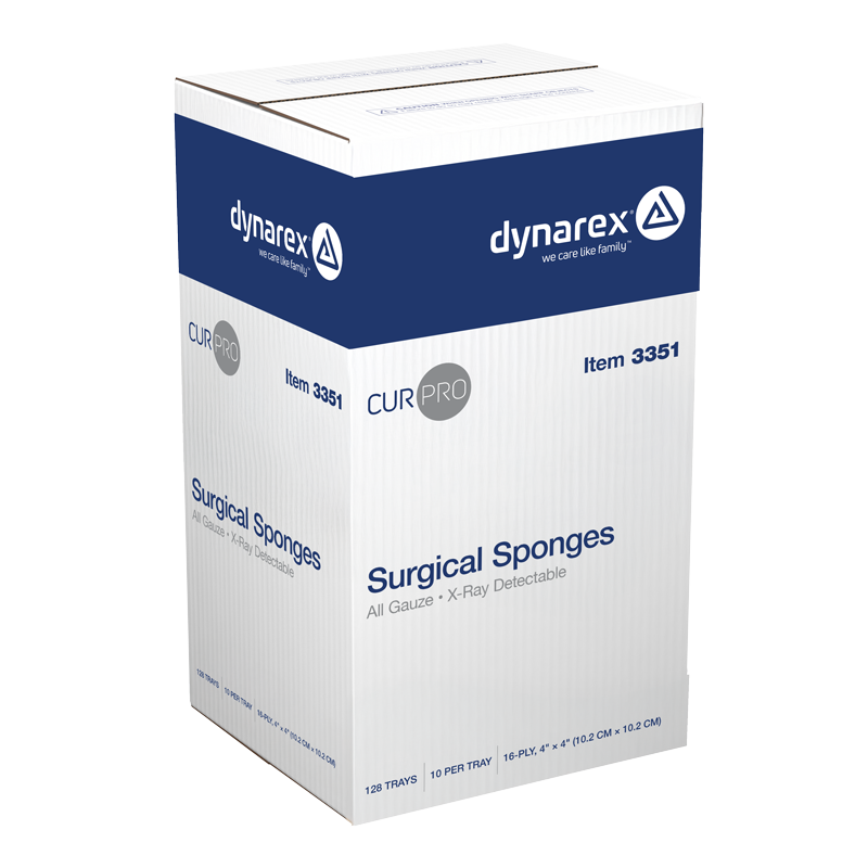 Surgical Gauze Sponge - Sterile, X-Ray Detectable, 4" x 4" - 10 pcs per Box/128 Boxes per Case