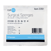 Surgical Gauze Sponge - Sterile, X-Ray Detectable, 4" x 4" - 10 pcs per Box/128 Boxes per Case