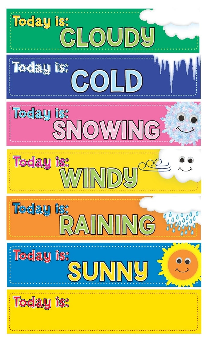 Days of the Week Cards, 2.5"x11"