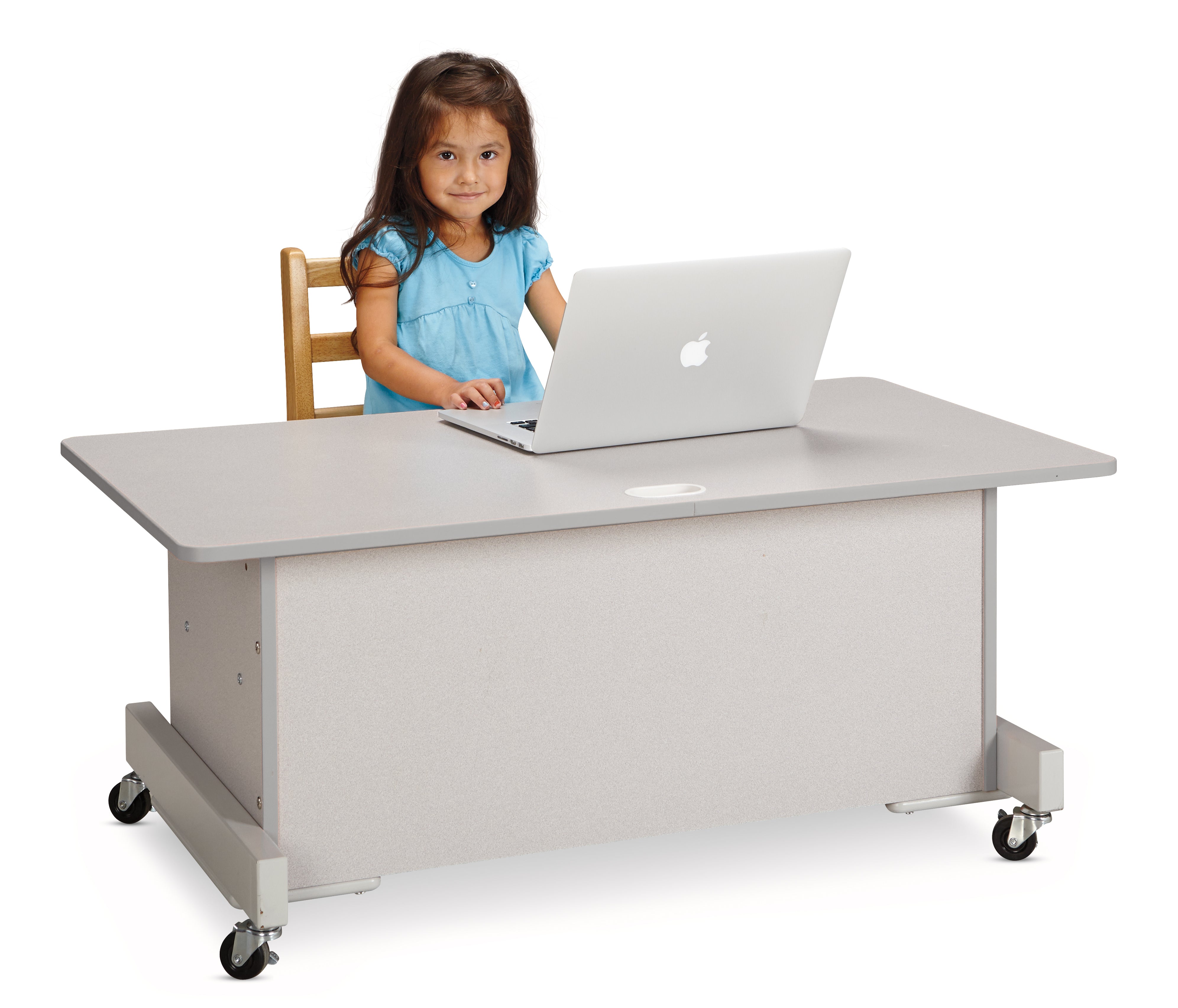 Rainbow Accents® Apollo Single Computer Desk   - Gray