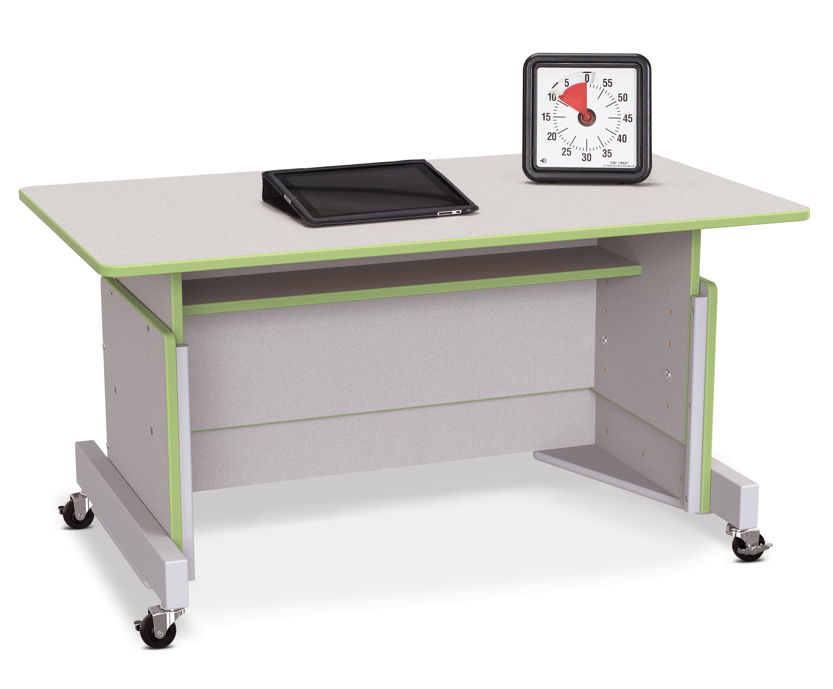 Rainbow Accents® Apollo Single Computer Desk  - Key Lime Green