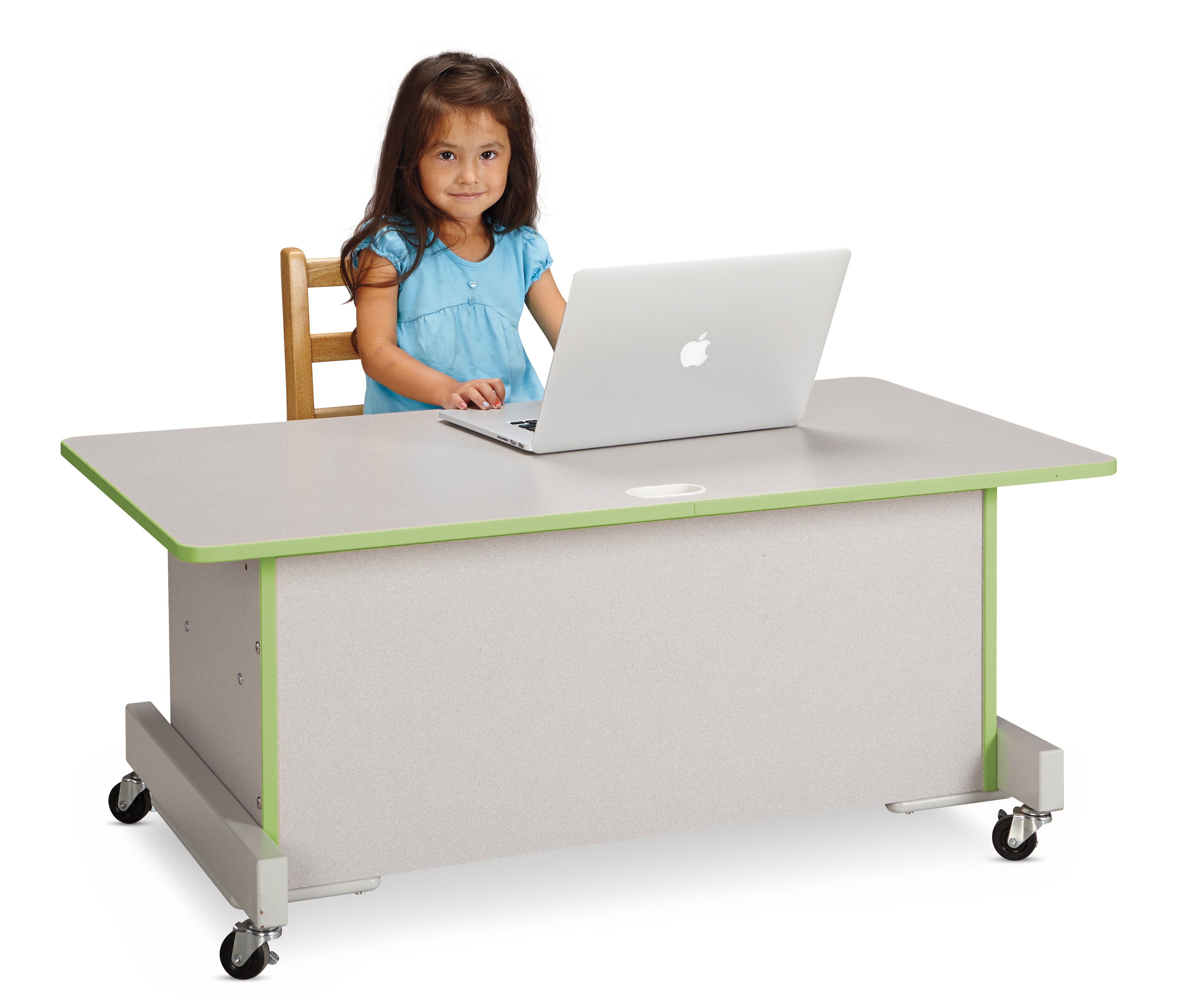 Rainbow Accents® Apollo Single Computer Desk  - Key Lime Green