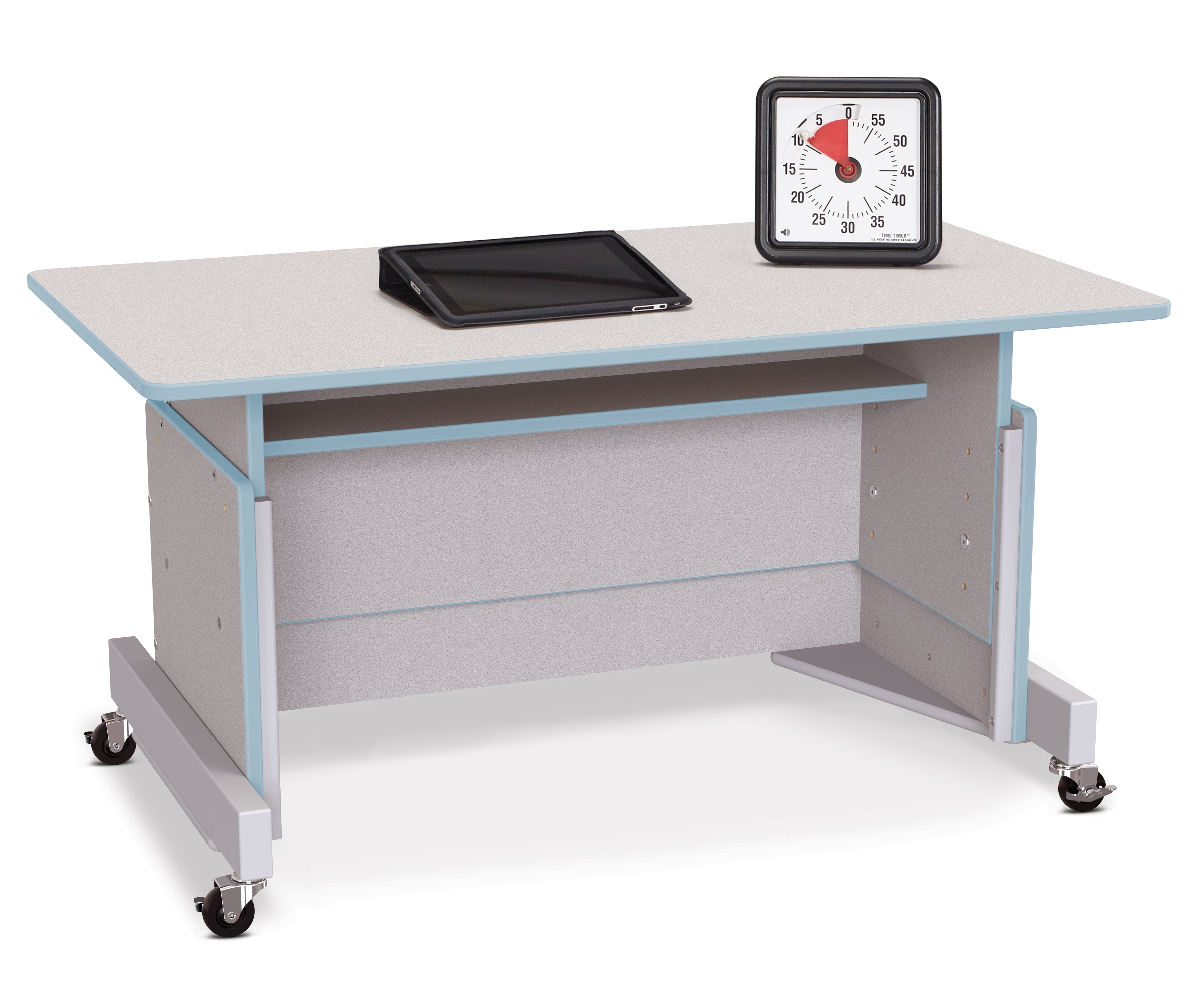 Rainbow Accents® Apollo Single Computer Desk  - Coastal Blue