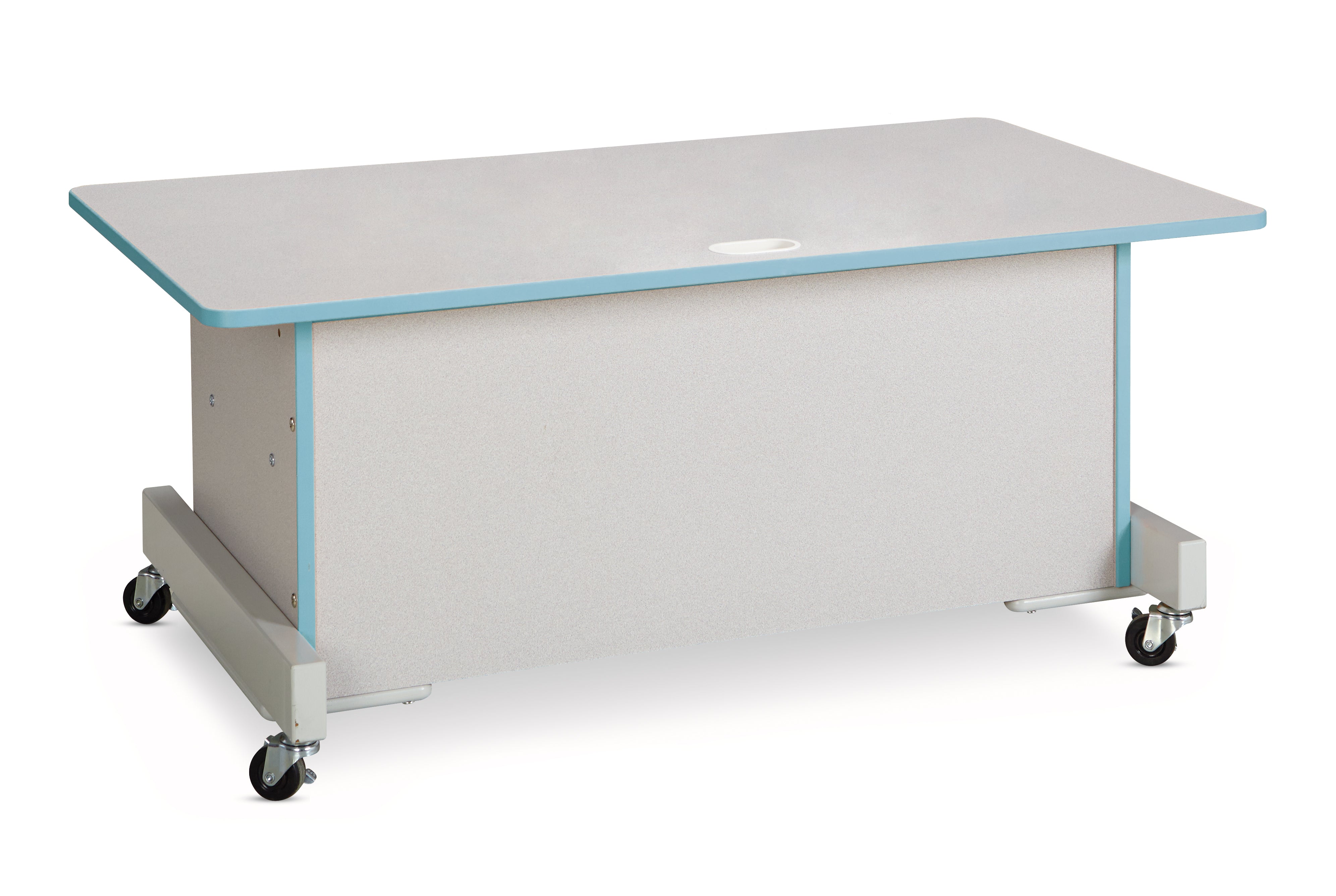 Rainbow Accents® Apollo Single Computer Desk  - Coastal Blue