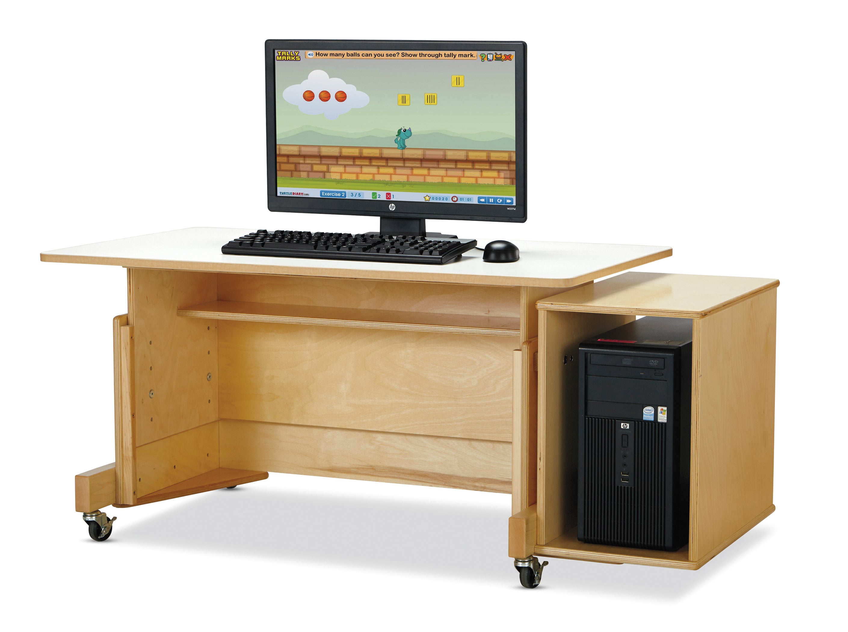 Jonti-Craft® Apollo Double Computer Desk - White Top