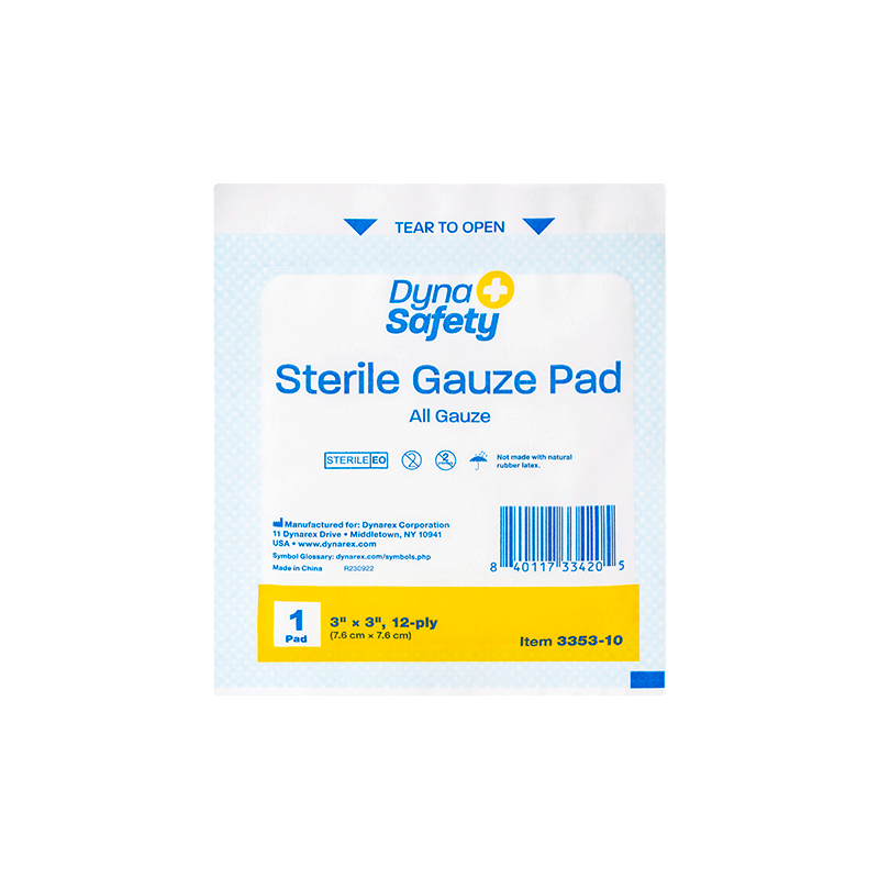 Gauze Pad - Sterile 1's, 3” x 3” - 10 pcs per Box/48 Boxes per Case