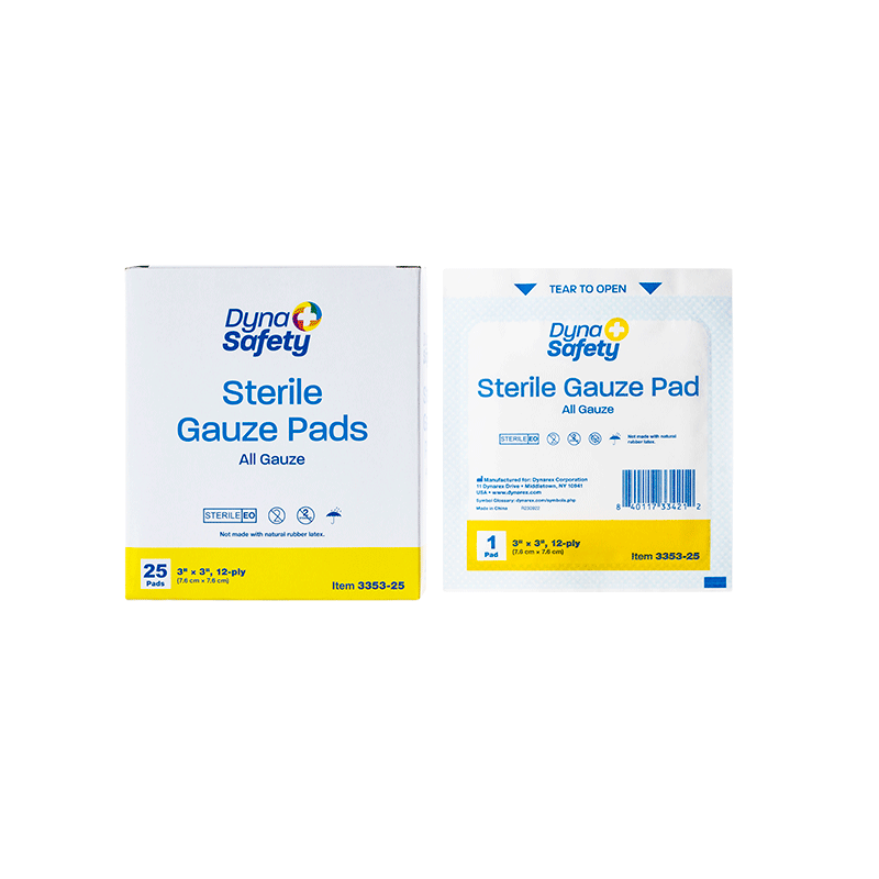 Gauze Pad - Sterile 1's, 3” x 3” - 25 pcs per Box/28 Boxes per Case