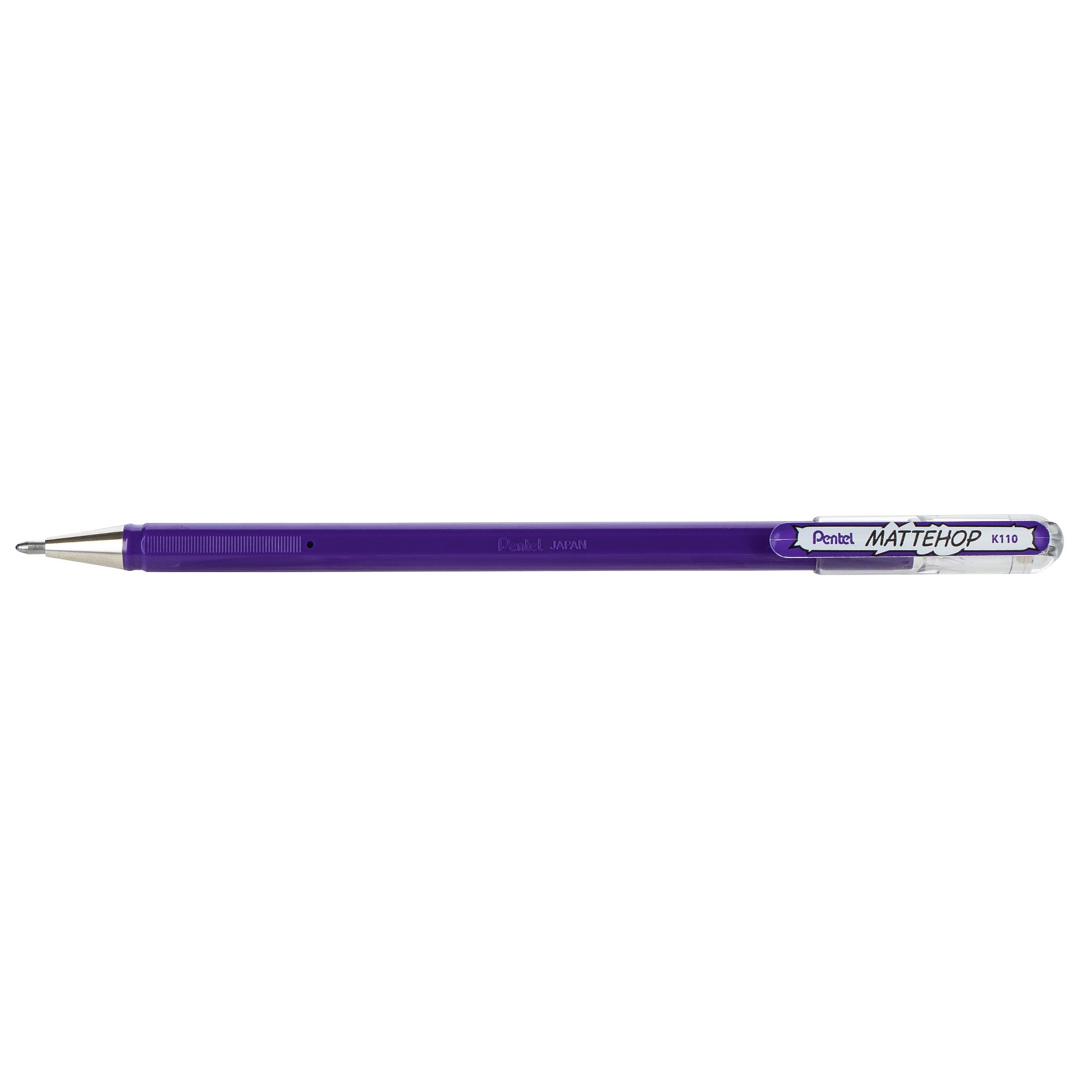 Hybrid MATTEHOP Gel Roller, 1.0mm, Matte Violet Ink, Pack of 12