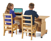 Jonti-Craft® Apollo Double Computer Desk - Maple Top