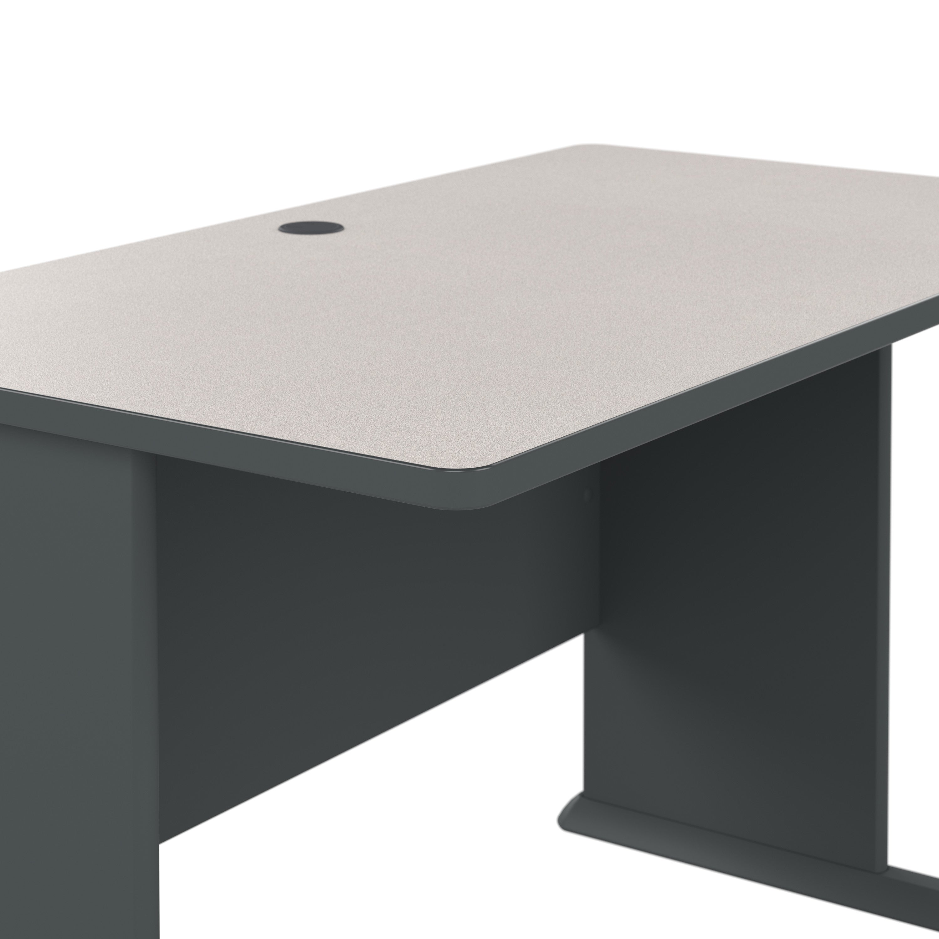 Bush Business Furniture Series A 48W Desk in Slate and White Spectrum - 47.52" Width x 26.81" Depth x 29.66" Height