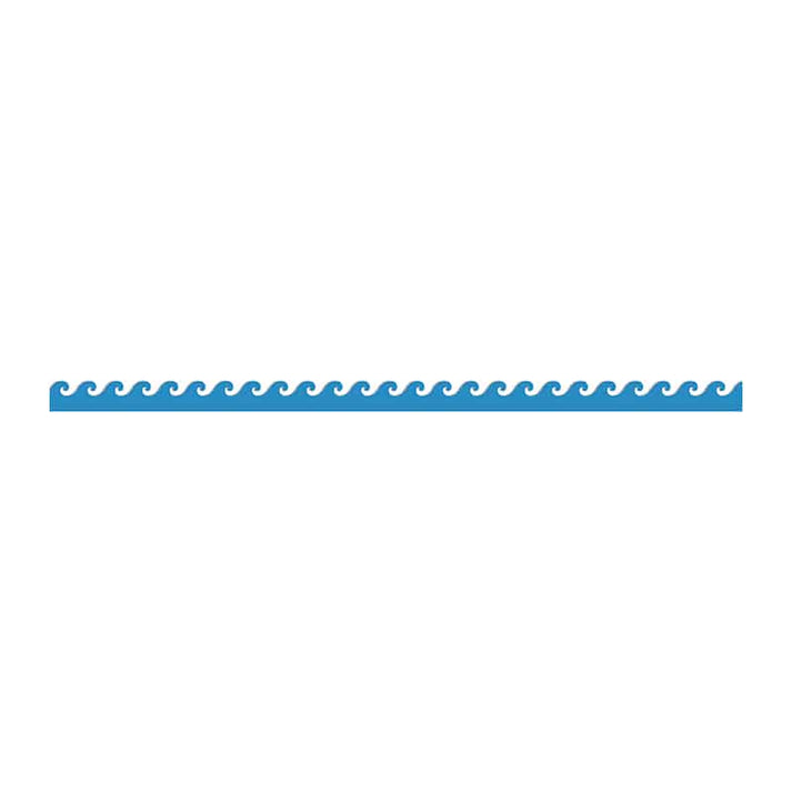 Border - 12 Strips Ea. 3"x36" - Blue Waves Die-Cut
