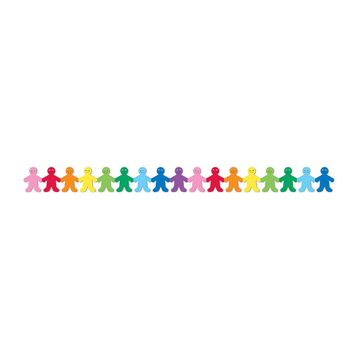 Border - 12 Strips Ea. 3"x36" - Rainbow People Die-Cut