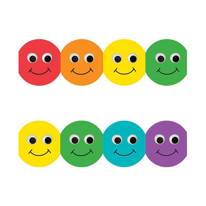 Border - 12 Strips Ea. 3"x36" - Smiley Faces Die-Cut