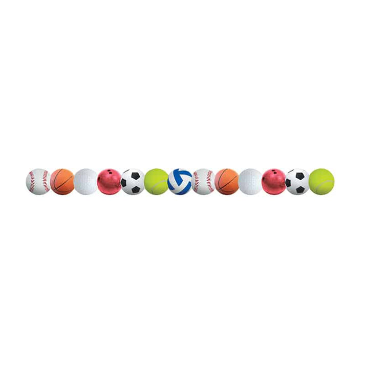 Border - 12 Strips Ea. 3"x36" - Sports Balls Border