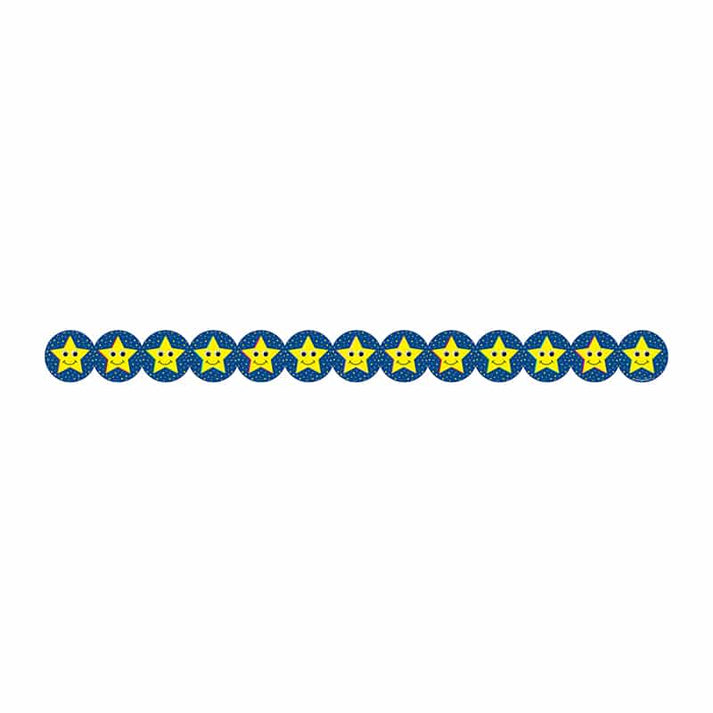 Border - 12 Strips Ea. 3"x36" - Smiling Stars Die-Cut