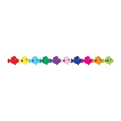 Border - 12 Strips Ea. 3"x36" - Counting Fish Die-Cut