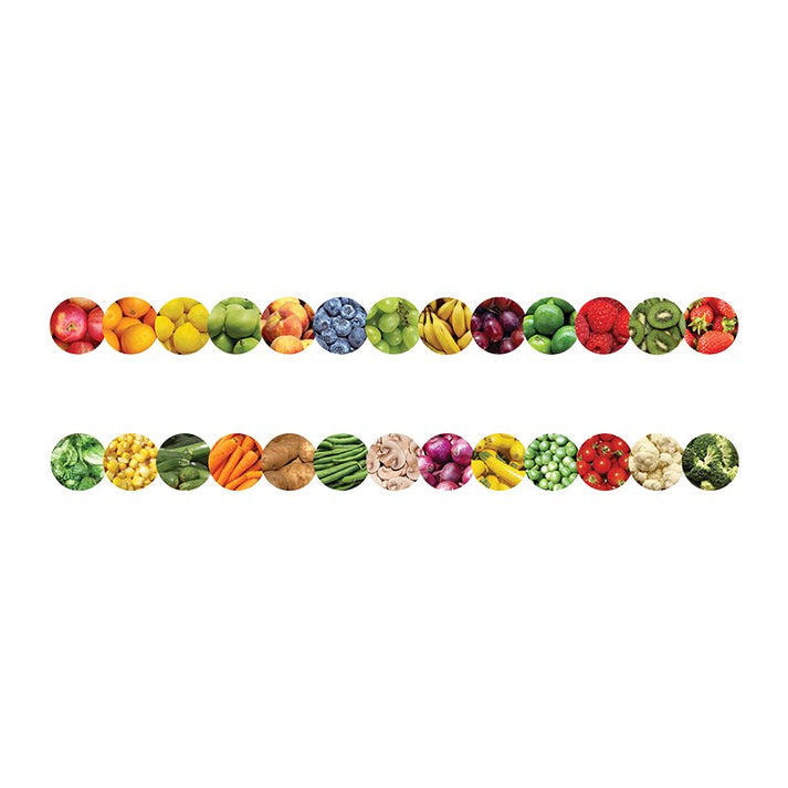 Border - 6 Strips Ea., 12 total 3"x36" - Fruits and Veggies Die-Cut