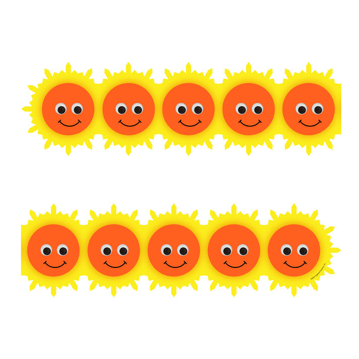 Border - 12 Strips Ea. 3"x36" - Happy Suns Die-Cut