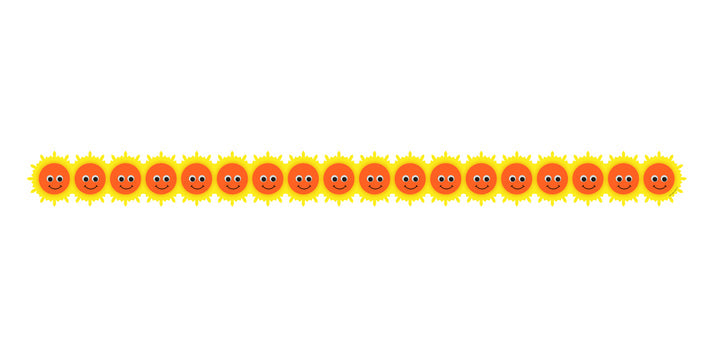 Border - 12 Strips Ea. 3"x36" - Happy Suns Die-Cut