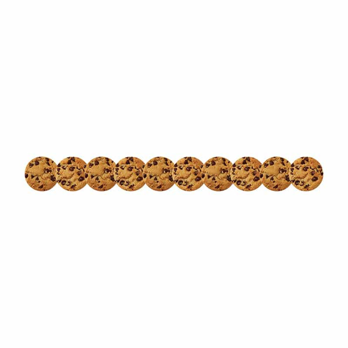 Border - 12 Strips Ea. 3"x36" - Chocolate Chip Cookies Die-Cut