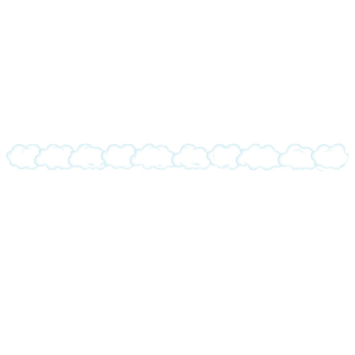 Border - 12 Strips Ea. 3"x36" - Clouds Die-Cut