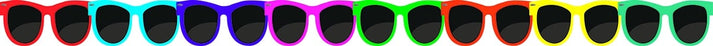 Border - 12 Strips Ea. 3"x36" - Sunglasses Die-Cut