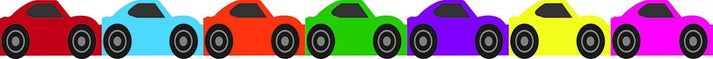 Border - 12 Strips Ea. 3"x36" - Race Car Die-Cut