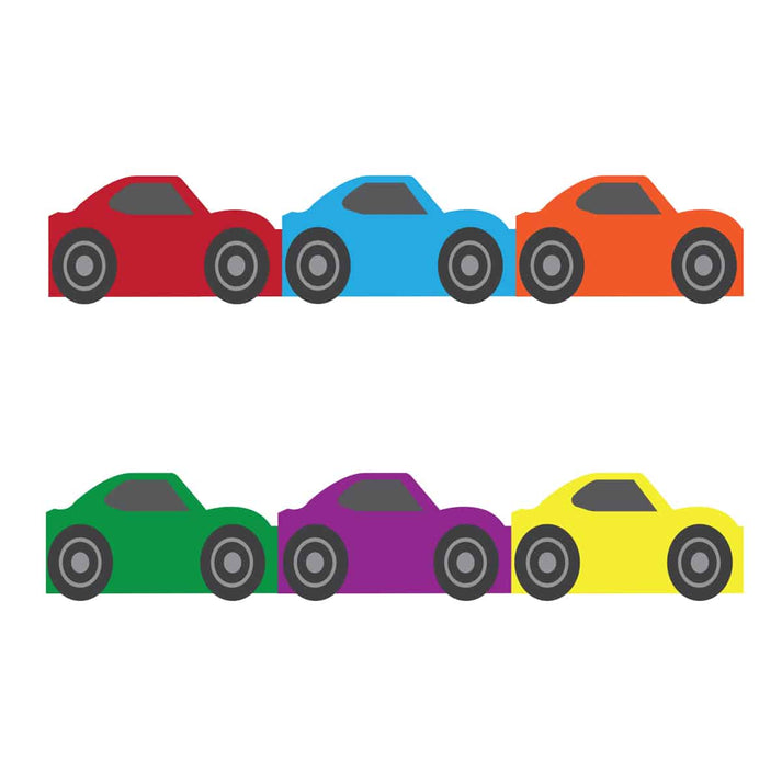 Border - 12 Strips Ea. 3"x36" - Race Car Die-Cut