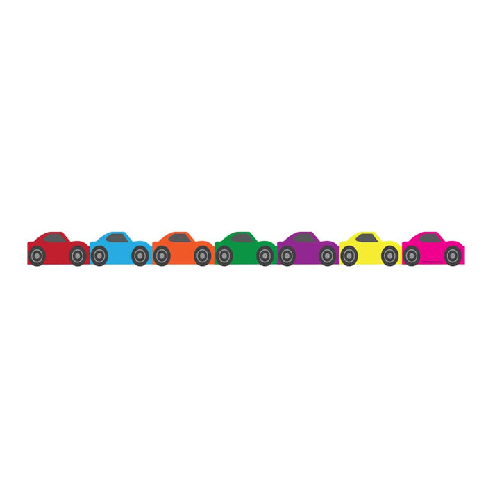 Border - 12 Strips Ea. 3"x36" - Race Car Die-Cut