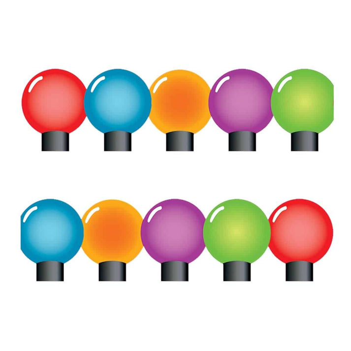 Border - 12 Strips Ea. 3"x36" - Colored Bulbs Die-Cut