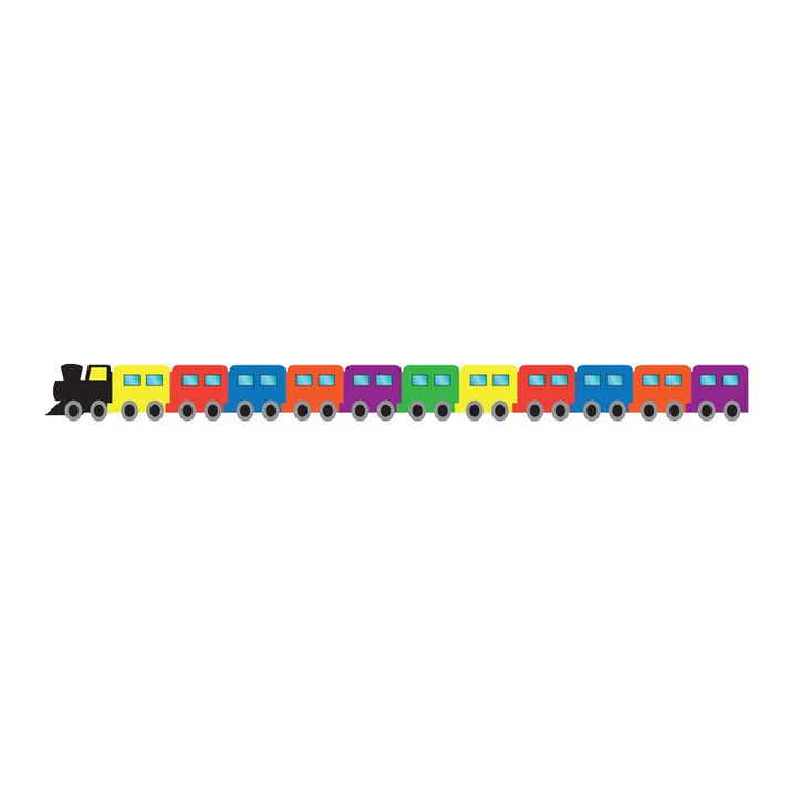 Border - 12 Strips Ea. 3"x36" - Trains Die-Cut
