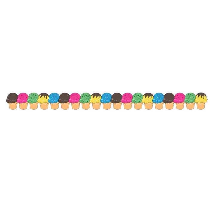 Border - 12 Strips Ea. 3"x36" - Ice Cream Die-Cut