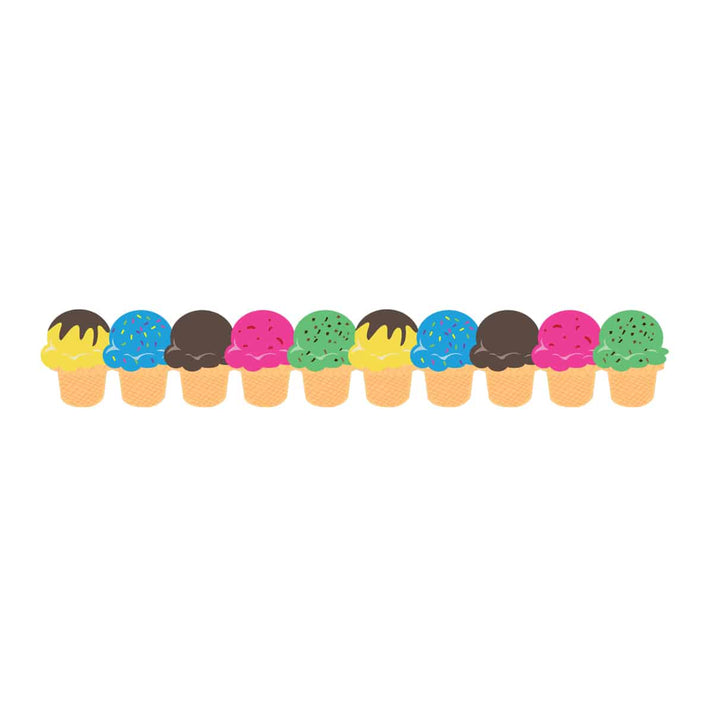 Border - 12 Strips Ea. 3"x36" - Ice Cream Die-Cut