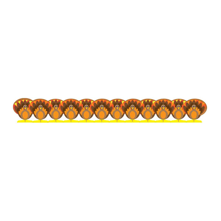 Border - 12 Strips Ea. 3"x36" - Turkey Die-Cut