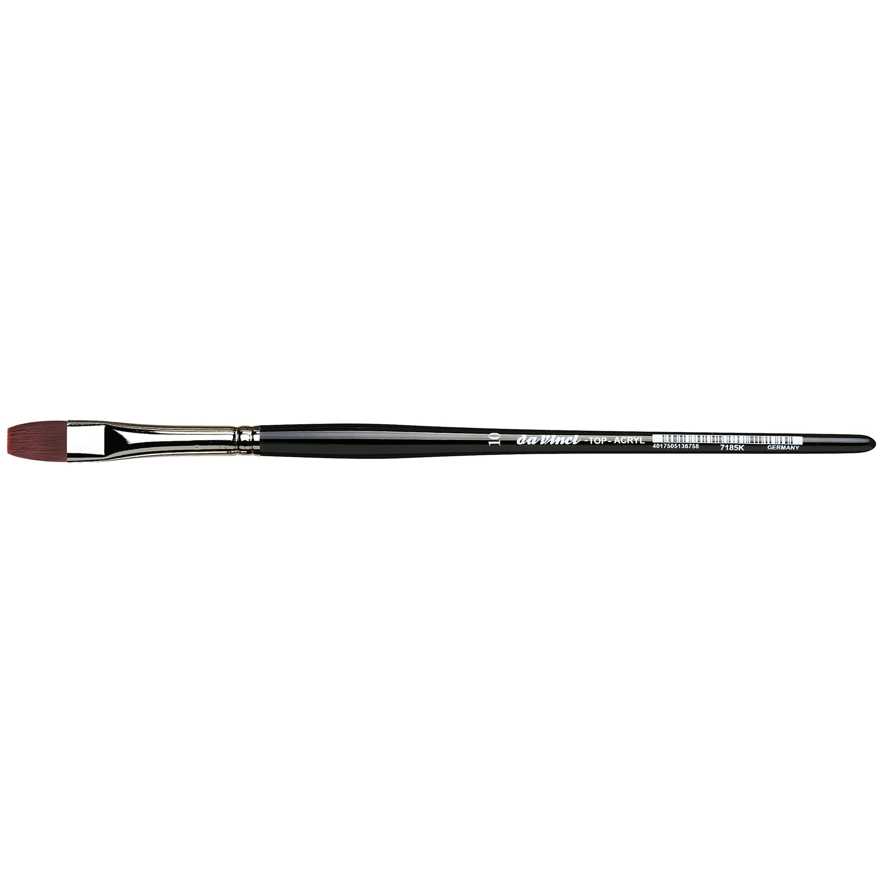TOP-ACRYL Bright Red-Brown Brush, Synthetic, Acrylic & Oil, Flat, Series 7185K, Size 10