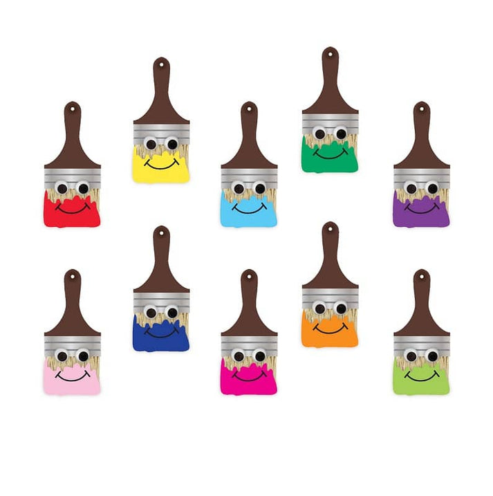 Accents - 30/pack - Happy Paintbrushes - 7” -10 Colors